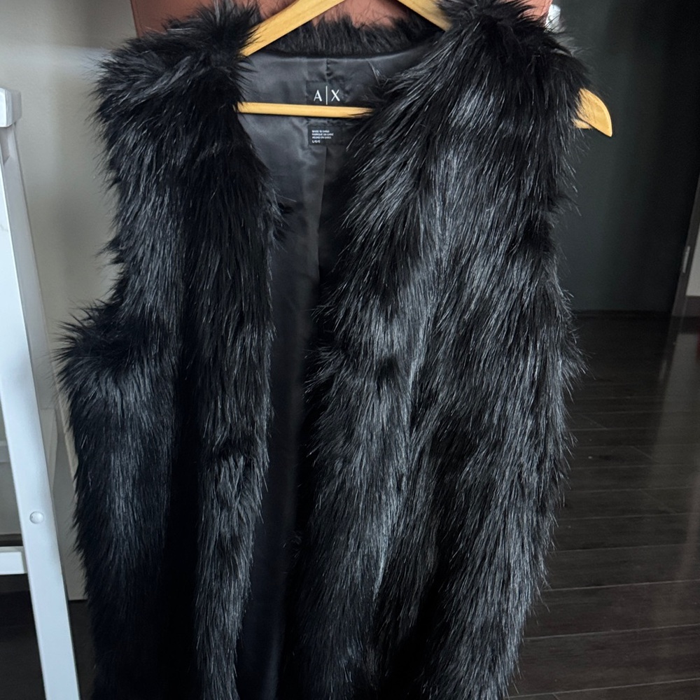 Armani Exchange Beautiful Faux Fur Vest